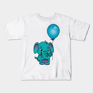 Elephant with Balloon Kids T-Shirt